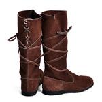 Средневековые ботинки на шнуровке коричневые - фото 2