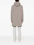 Однобортное пальто с капюшоном Herno, серый - фото 4