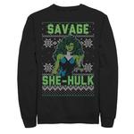 Мужской свитер с капюшоном Marvel She-Hulk Ugly Christmas Sweater Licensed Character - фото