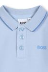 Хлопковая поло для малышей Boss, синий - фото 3