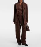 Хлопковый вельветовый блейзер Ganni, Chicory Coffee - фото 2