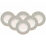 Набор тарелок глубоких Villeroy & Boch Audun, 6 предметов, 24,2 см, белый/черный - фото