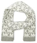 Шарф женский Michael Kors с монограммами, серый - фото