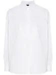 Поплиновая рубашка с вышитым логотипом PINKO, белый - фото