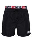 Diesel плавки-шорты с логотипом, черный - фото