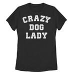 Футболка с рисунком Crazy Dog Lady для юниоров, черный - фото