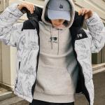 LINING Пуховик унисекс бело-серый горный - фото 7