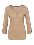 Блузка LASCANA, бежевый - фото