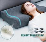 PTAWAA Ортопедическая подушка из пены с эффектом памяти Light Grey - фото 2