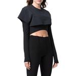 Свитер укороченный женский Jacquemus Le Double, черный - фото 3