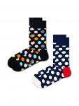 Носки Happy Socks 2-Pack Big Dot 1, голубовато-черный - фото