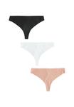 Трусы Next 3 PACK , Black White Praline Nude/Black - фото