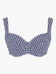 Топ бикини Swim Olivia Full Cup в клетку Gingham Panache, Navy/White - фото 5