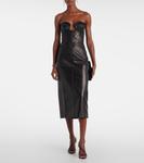 Кожаное платье-корсет Nensi Dojaka, черный - фото 2