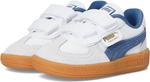Кроссовки PUMA Kids  Palermo Hook And Loop Shoes, White/Dark Indigo - фото