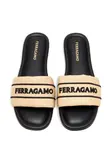 Босоножки из канваса Ferragamo, нейтральный - фото 3