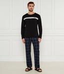 Пижама мужская Boss с брюками в клетку, черный - фото