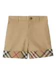 Шорты с подворотами Burberry Kids, бежевый - фото
