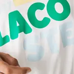 LACOSTE Женское белое платье с короткими рукавами - фото 7