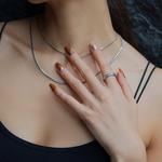 Титановое стальное кольцо Unisex RAWNESS, Couple'S Combo Set - фото 7