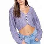 Фиолетовый укороченный кардиган Cotton Dusk LE LIS - фото