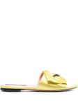 Атласные босоножки Rochas, желтый - фото