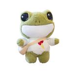 Плюшевая игрушка милая лягушка 29 см Abay, белый - фото