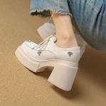 Туфли Square Toe Thick Heel Su Yanjiao, белый - фото 5