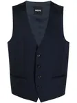Однобортный жилет BOSS, синий - фото