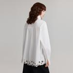 ELLE Рубашка Women's White Stand Collar Moderate - фото 7