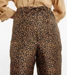 Шелковые брюки с принтом Nanushka, Brown Ocelot - фото 4