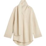 Свитер с прикрепленным шарфом TOTEME, Экрю - фото