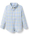 Рубашка Janie and Jack Madras Plaid Button-Down Shirt, цвет Multicolor - фото