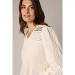 Блузка Deeluxe Guilda long sleeve, бежевый - фото 3