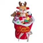 Плюшевый букет Санта Клаус в мультяшном стиле Handsome - фото