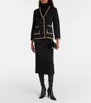 Корбин твидовая миди-юбка Veronica Beard, Black - фото 2