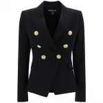 Пиджак, украшенный пуговицами Balmain, черный - фото