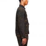 Куртка мужская Stone Island с эффектом брызг, черный / оранжевый - фото 6