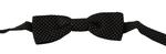 Элегантный черный шелковый галстук-бабочка в горошек Dolce & Gabbana - фото 2