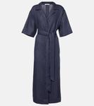 Платье миди из льна Larnaca Asceno, Ocean Navy - фото