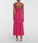 Кружевное платье-бюстье Elodie Costarellos, фуксия - фото 3