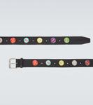 Кожаный ремень с декоративными элементами Balenciaga, черный - фото 4