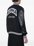 Куртка-бомбер в стиле колледж Alpha Industries, черный - фото 5