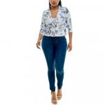 Женский блейзер из фольги Nina Leonard, цвет Black Lavender Multi - фото 4