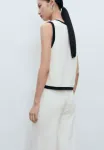 Жилет Mango, Off-White - фото 4