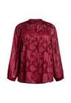 Блуза Zizzi MIT KNÖPFEN UND BLUMENMUSTER, Burgundy/Bordeaux - фото
