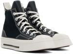 Черные кроссовки Chuck 70 De Luxe Squared High Top Converse, Black/Black/Egret - фото 4