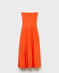 Женское платье-баллон без бретелей MANGO, Orange - фото