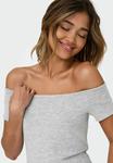 Топ ONLY ONLLUCA , Light Grey Melange/Grey - фото 4