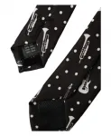 Шелковый галстук с гитарным мотивом Dolce & Gabbana, черный - фото 4